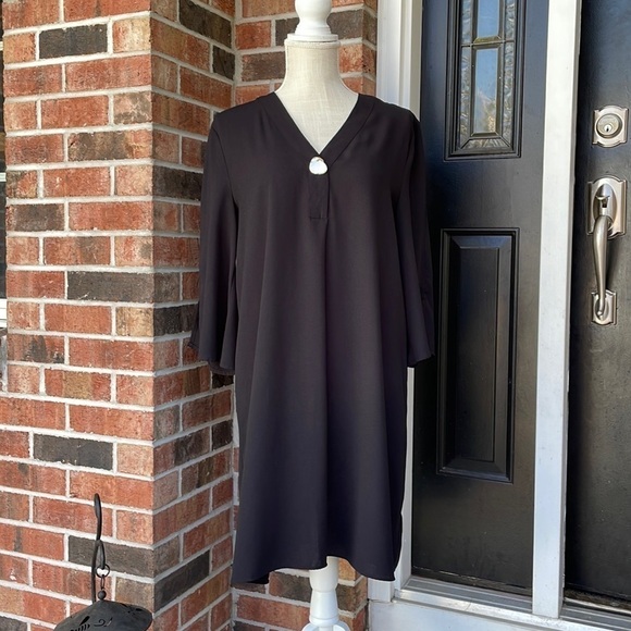Worthington‎ Black Shift Style Dress - Picture 1 of 9